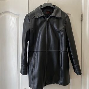 Black leather jacket